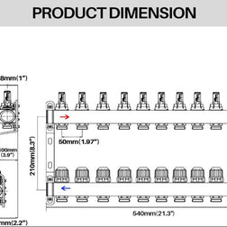 10-Loop Radiant Heat Manifold