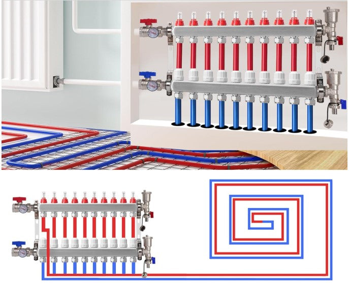 10-Loop Radiant Heat Manifold