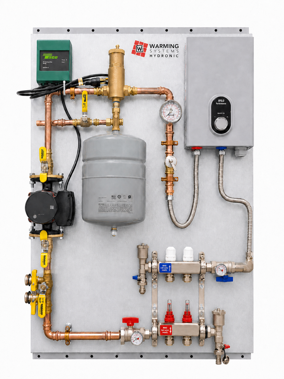 Electric Boiler Radiant Heating Panel with PEX Manifold