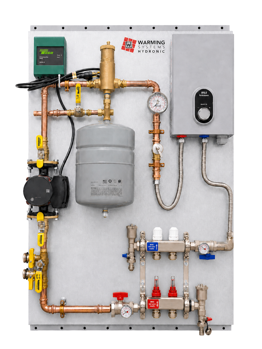 Electric Boiler Radiant Heating Panel with PEX Manifold