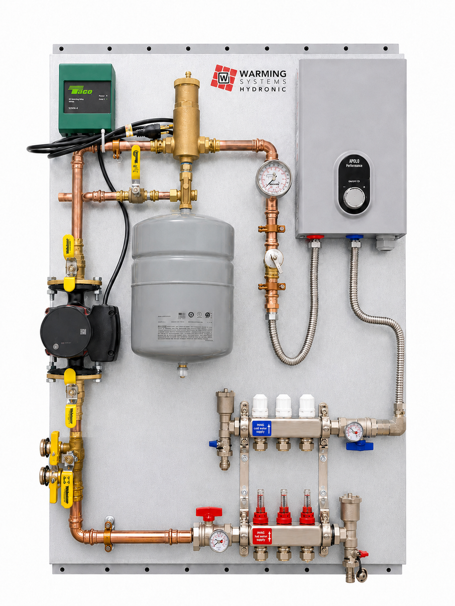Electric Boiler Radiant Heating Panel with PEX Manifold