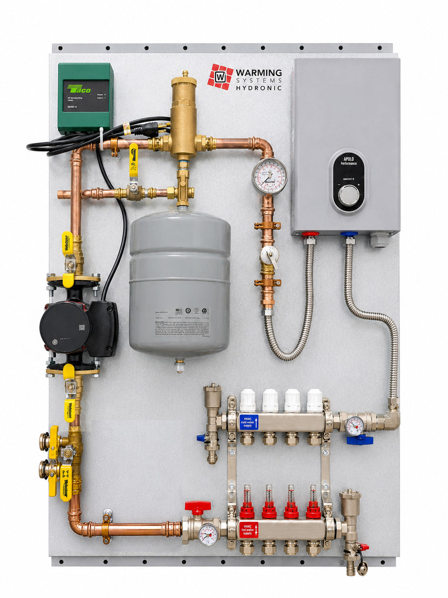 Electric Boiler Radiant Heating Panel with PEX Manifold