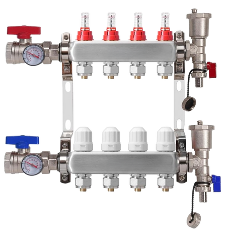 4-Loop Radiant Heat Manifold