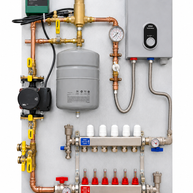 Electric Boiler Radiant Heating Panel with PEX Manifold