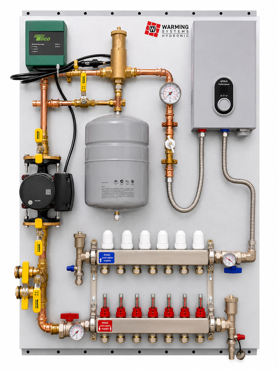 Electric Boiler Radiant Heating Panel with PEX Manifold