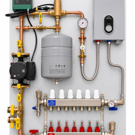 Electric Boiler Radiant Heating Panel with PEX Manifold
