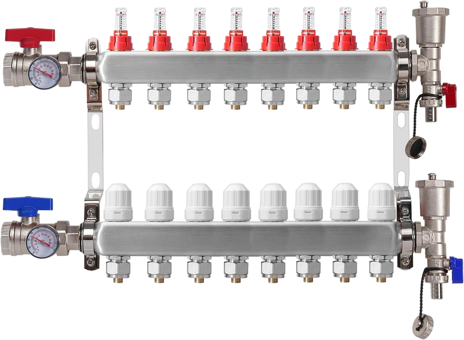 8-Loop Radiant Heat Manifold