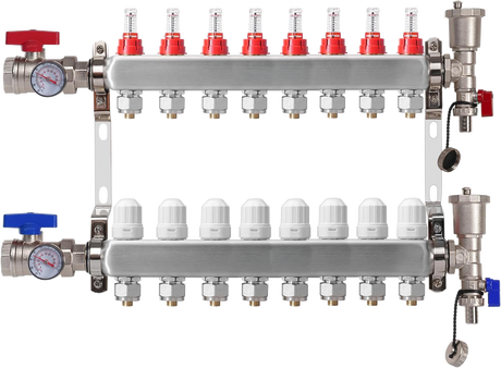 8-Loop Radiant Heat Manifold