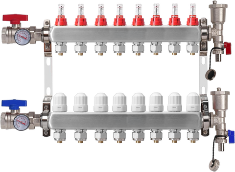 8-Loop Radiant Heat Manifold