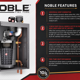 Lochinvar (NG) NKB110N Noble Fire Tube Boiler | 110,000 BTU High Efficiency