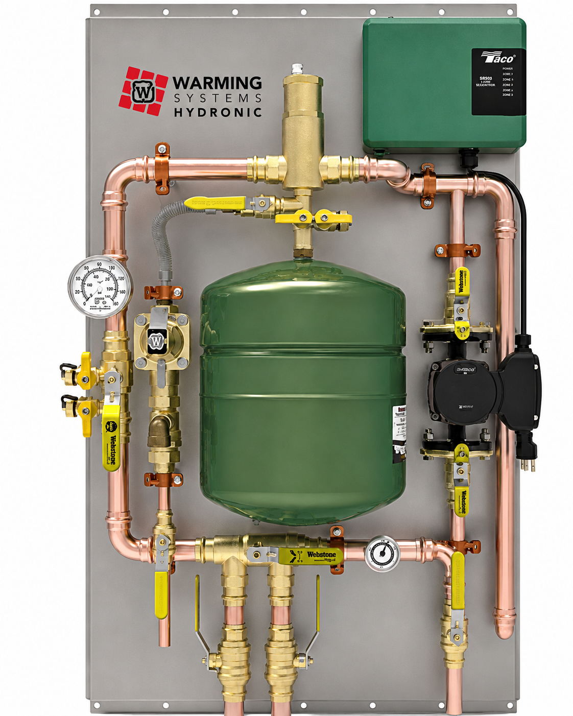 Assembled Valve Zone Panel for Radiant Heat