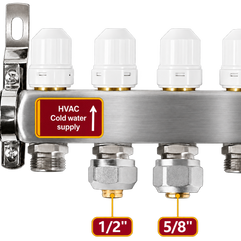PEX Radiant Manifold Connector