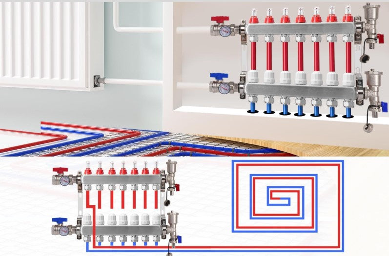 7-Loop Radiant Heat Manifold