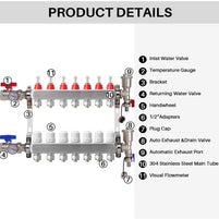 7-Loop Radiant Heat Manifold