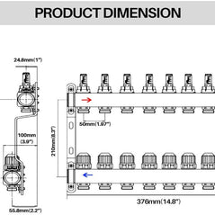 7-Loop Radiant Heat Manifold