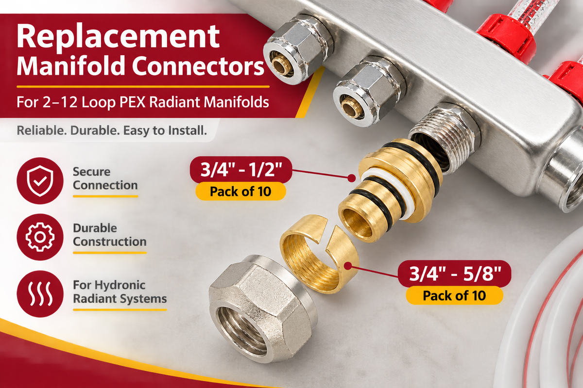 PEX Radiant Manifold Connector